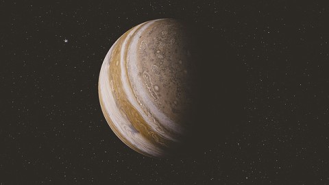 Retrográdní Jupiter (obrázek)