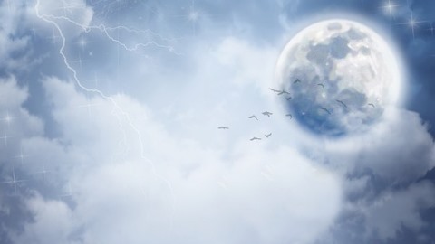Bouřkový úplněk v Kozorohu (obrázek)