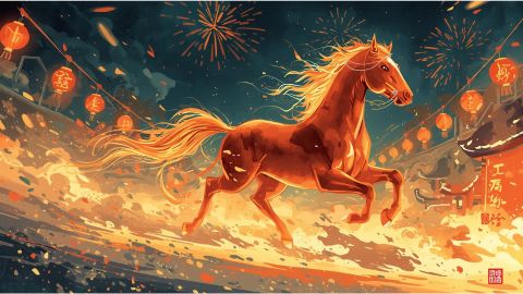 Čínský nový rok začíná 17. února 2026. Vstupujeme do roku Ohnivého koně! Připoutejte se (obrázek)