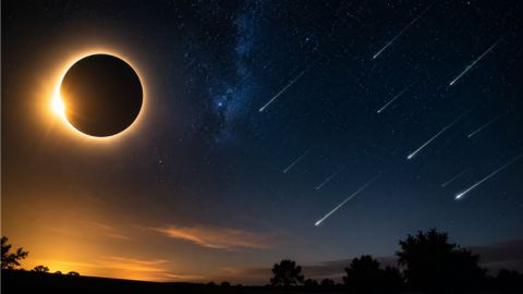 Ve středu nastává částečné zatmění Slunce a vrcholí Perseidy. Čeká nás jedna z nejmagičtějších nocí roku (obrázek)