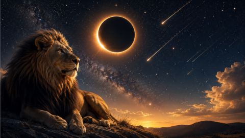 Dnes nastává novoluní ve Lvu. Přináší odvahu začít znovu, zatmění Slunce i magickou noc s Perseidami (obrázek)